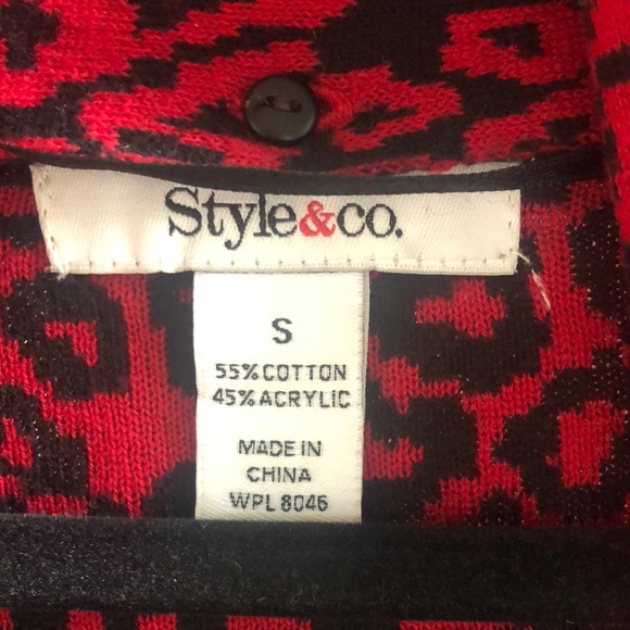 Style & Co 2-Piece Leopard Print Tunic - Picture 2 of 8